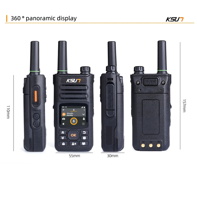 Long Range Walkie Talkie Compatible Zello APP WiFi Network Cell Phone Radio 100 Miles Professional Walkie Talkie KSW-ZL18