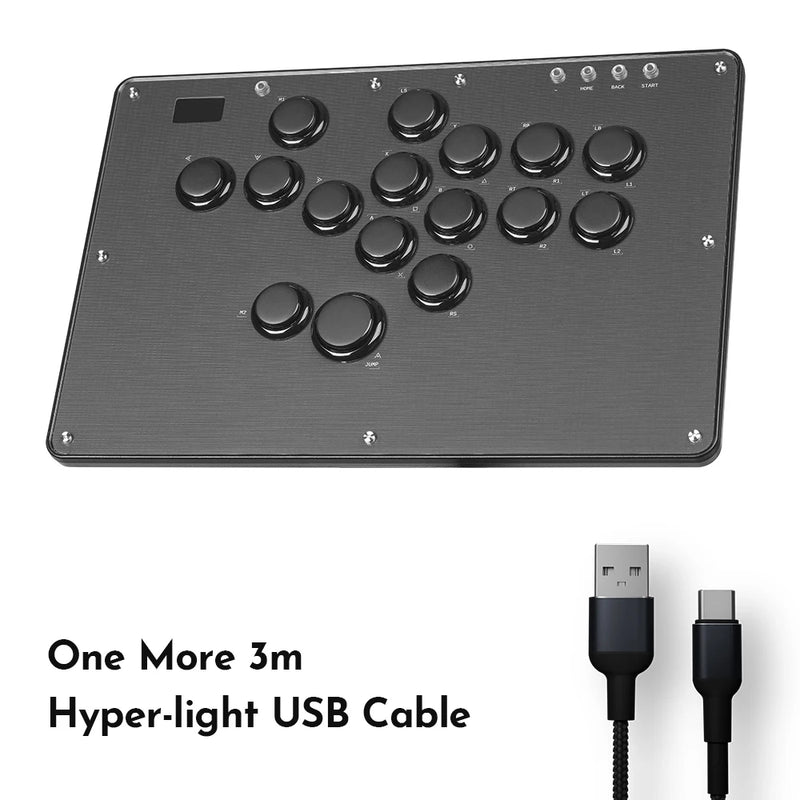 Haute42 FightStick Joystick Arcade Hitbox Button Rim Leverless Controller For PC/PS4/PS5/Switch Control Arcade Stick Controller