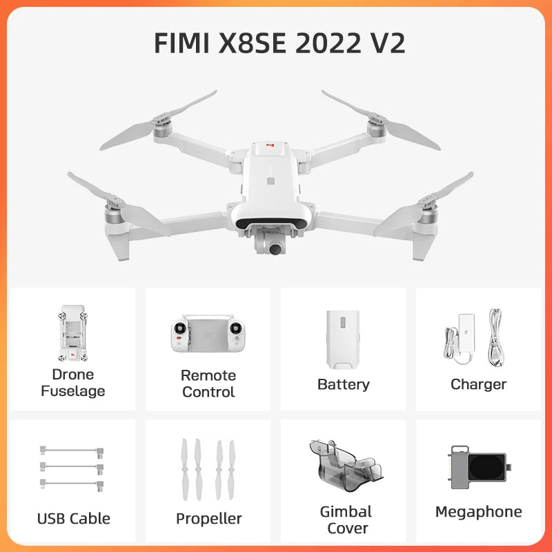 FIMI X8 SE 2022 4k Camera drones 3-axis Gimbal drone 4k professional 2023 10km flight range 1/2 48MP CMOS Sensor fimi x8 se dron