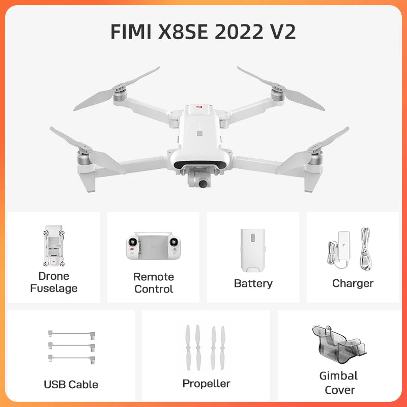 FIMI X8 SE 2022 4k Camera drones 3-axis Gimbal drone 4k professional 2023 10km flight range 1/2 48MP CMOS Sensor fimi x8 se dron