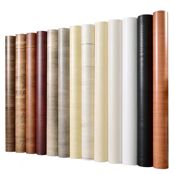 PVC Modern Furniture Decorative Sticker Self Adhesive Wallpaper Waterproof Wood Vinyl Roll Contact Paper Doors Cabinet Desktop