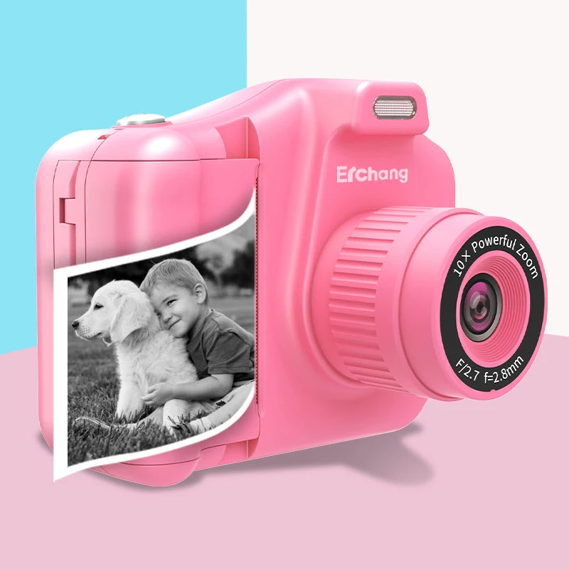 Selfie Children Instant Printing Camera 1080P Video HD Screen Child Camera Girls Boys Brithday Gift For 4-12 Years Kids