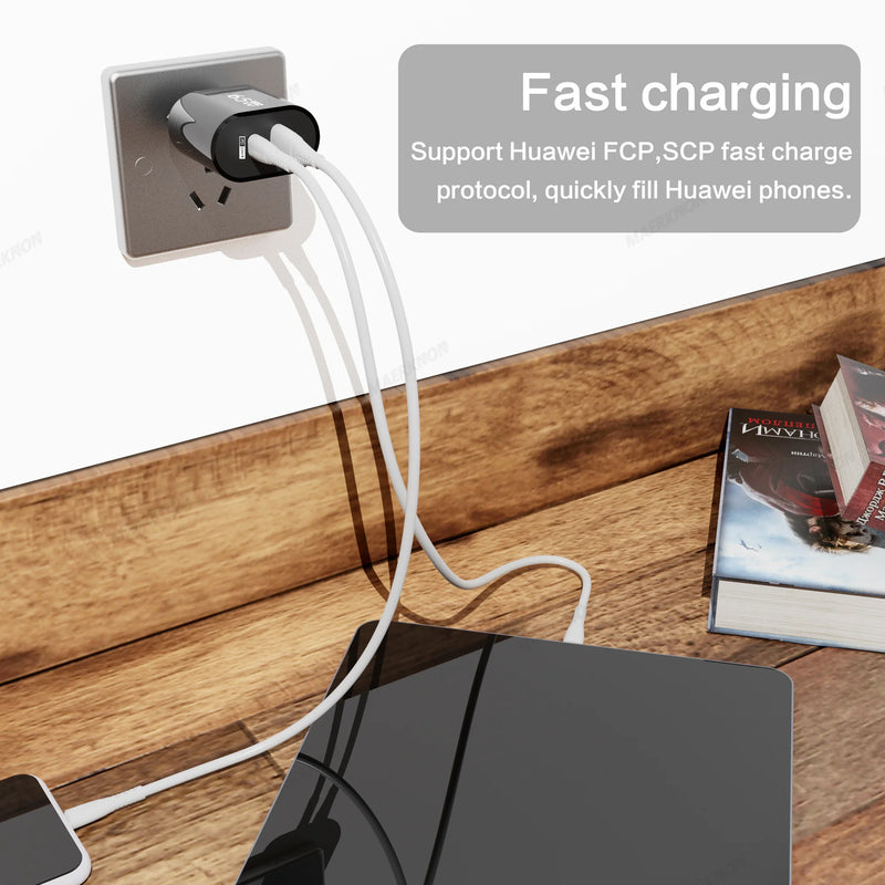 65W USB C Charger Quick Charge EU US Plug PD USB-C Type C Fast USB QC 3.0 Charger for iPhone 14 15 Xiaomi Samsung Fast Charger