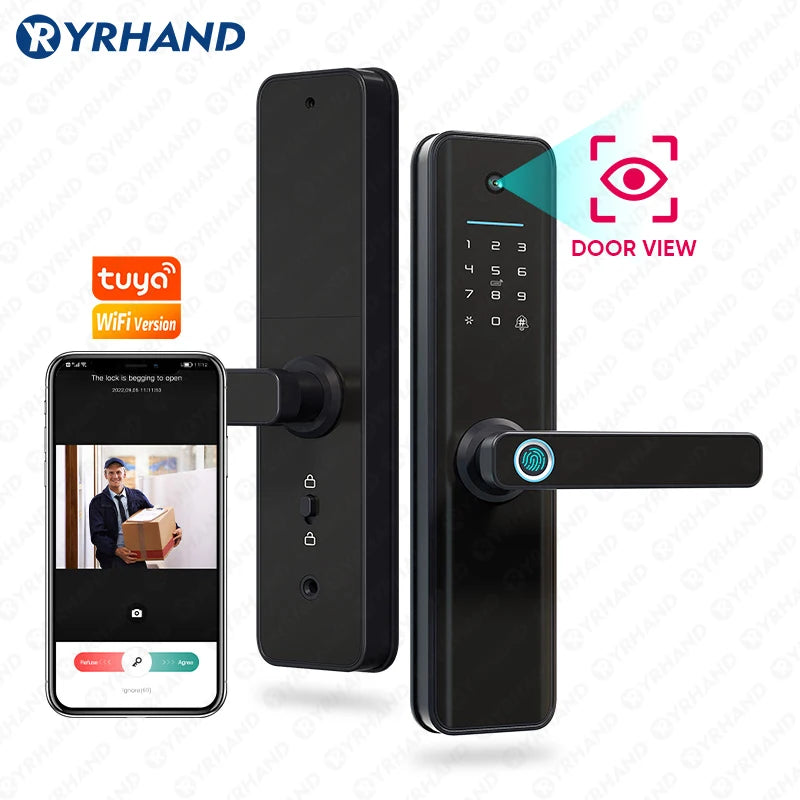 YRHAND Tuya wifi Smart Castle fechadura waterproof eletronica biometria Digital Electronic fingerprint Tuya Smart Door lock