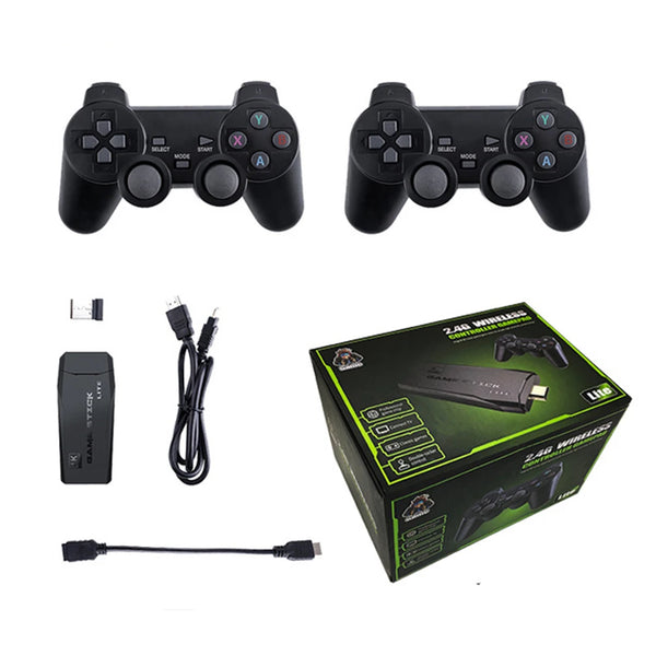 M8 4K Wireless Video Game Console Retro TV Game Player with 10000 Games 64 GB Two 2.4G Joystick Kit