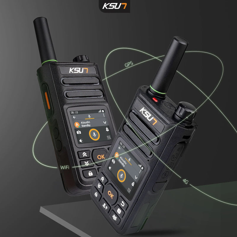 Long Range Walkie Talkie Compatible Zello APP WiFi Network Cell Phone Radio 100 Miles Professional Walkie Talkie KSW-ZL18