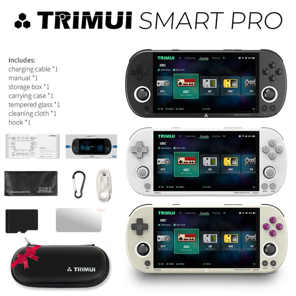 TRIMUI Smart Pro Retro Handheld Game Console 5000mAh 4.96 Inch IPS Screen 30000+ Games Portable Video Game Players