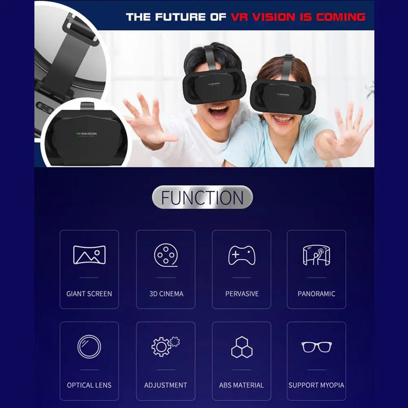 Original 3D VR Headset BOX VR Glasses 3D Virtual Reality Glasses 360 Degree Panorama VR Headset For Google Cardboard Smartphone