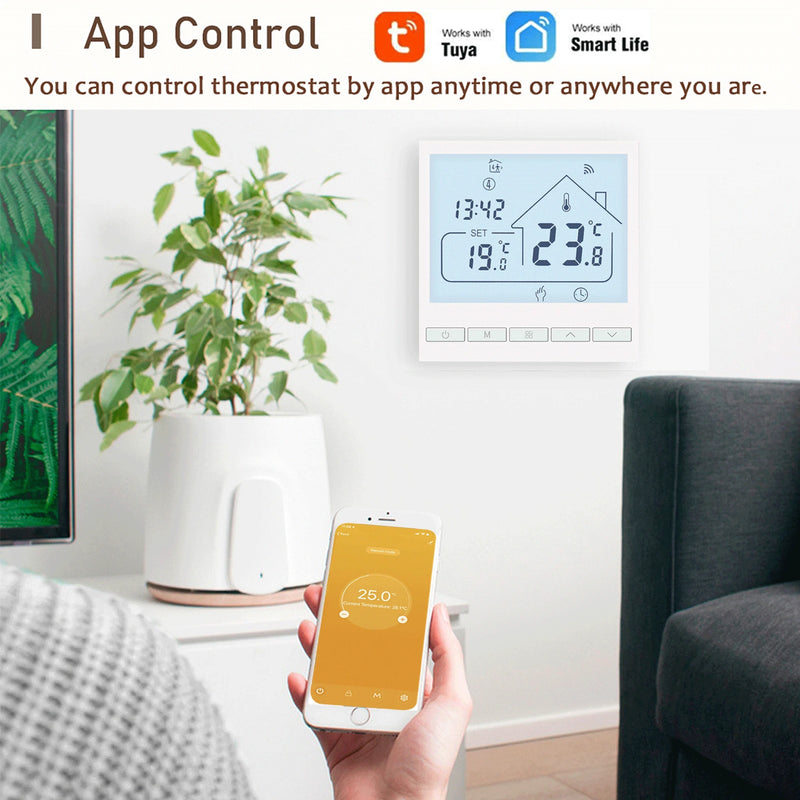 Beok Tuya Wifi Smart Thermostat For Floor Heating  Gas Boiler Room Temperature Controller Programmable Works with Alexa Google