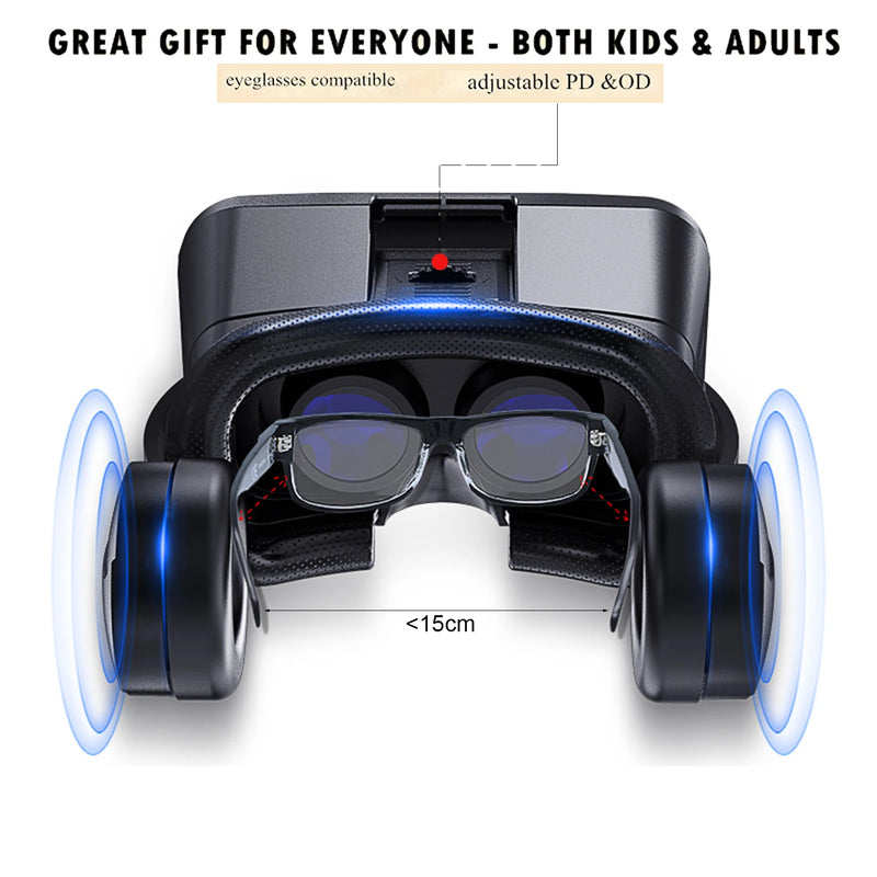 2021 VR Glasses Suit High-quality Adjustable Device with Handle 3D Virtual Reality Helmet Bluehooth 3.0 /IOS/PC Hot