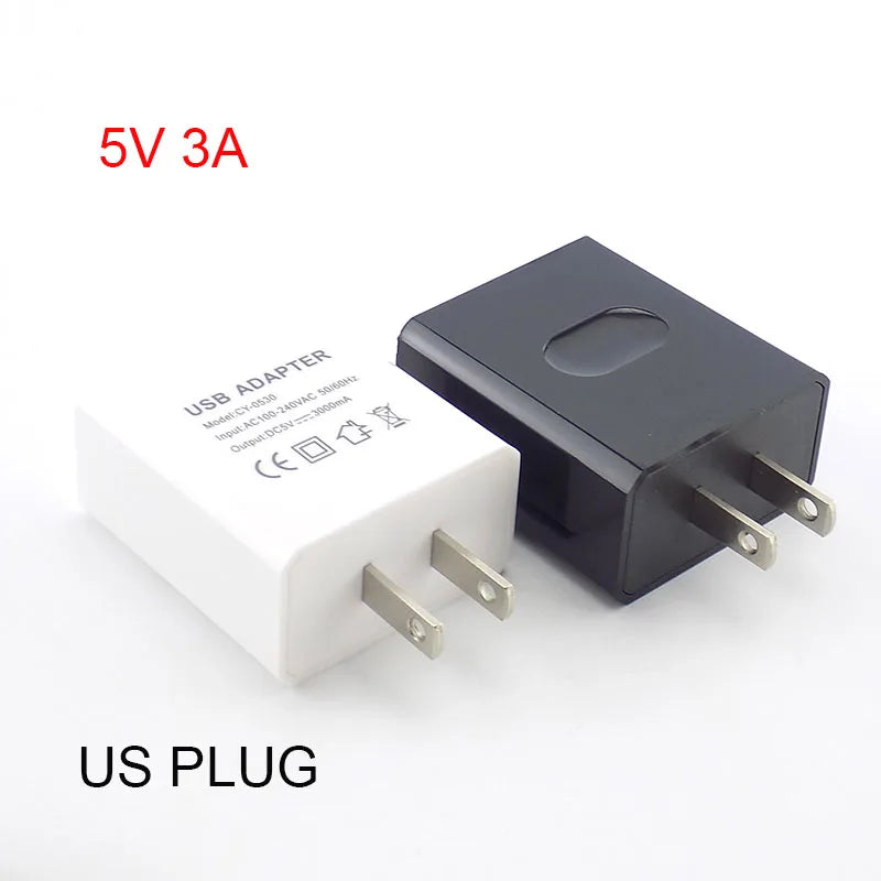 5V 1A 2A 3A Travel USB Adapter Phone Charger Power Supply Adapter Wall Desktop Charger Power Bank EU/US Plug Portable