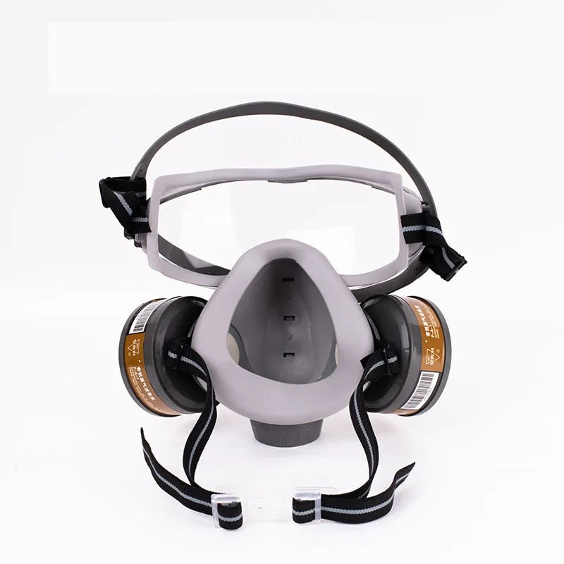 New Full Face Dust Gas Mask With Safety Goggles Half Face Chemical Gas Respirator For Painting Spraying Polishing Work Safety