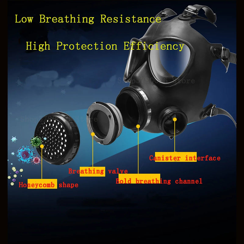 Rubber Head Wear Type Grimace 87 Type Industry Respirator Paint Spraying Gas Mask Chemical Protective Full Face Mask