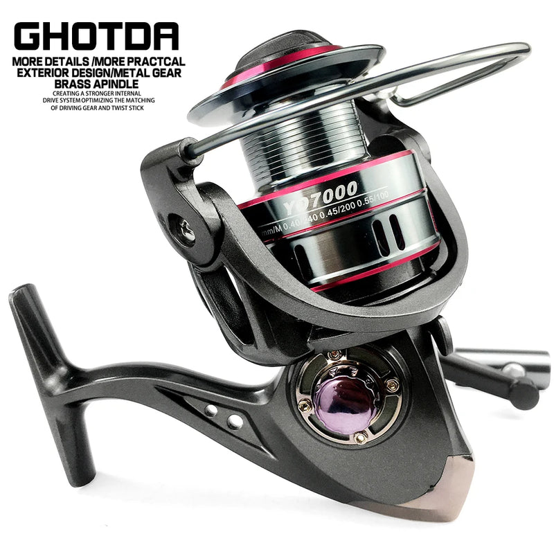 Metal Spool Fishing Reels 5.2:1 High Speed Carp Spinning Reels Saltwater Reel Fishing Accessories