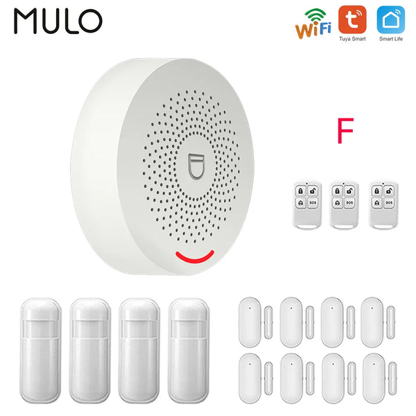 Tuya WIFI Home Alarm System Wireless House Burglar Security Alarm Smart Home APP With 433MHz Door Window Sensor Motion Detector