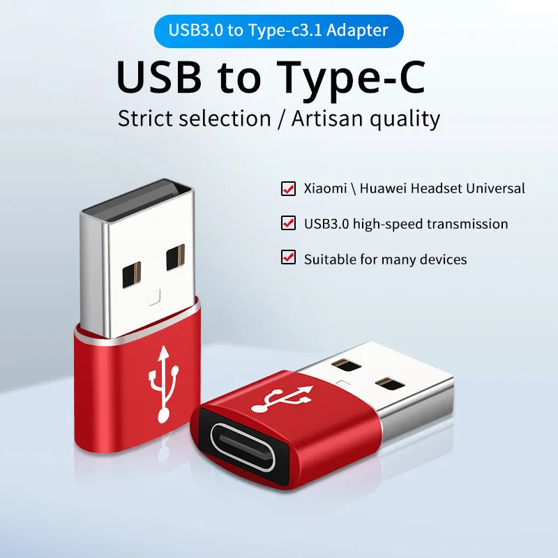 USB Type C Adapter USB 3.0 Type A Male to USB 3.1 Type C Female Converter USB C Charging Data Transfer Adapter for iPhone 12 Pro