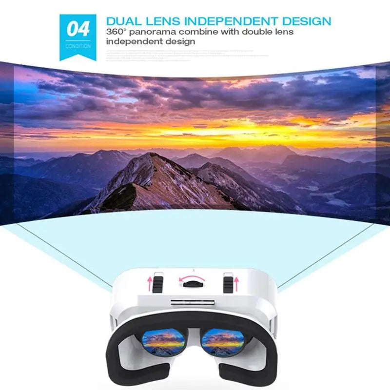 VR SHINECON BOX 5 Mini VR Glasses 3D Glasses Virtual Reality Glasses VR Headset For Google Cardboard Smartp