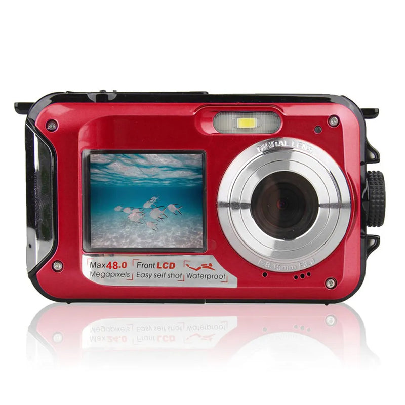 48MP Underwater Waterproof High Definition Digital Camera Dual Screen Video Camcorder Point and Shoots Digital Camera