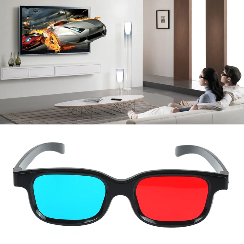 High Quality Black Frame Red Blue Universal 3D Glasses For Dimensional Anaglyph Movie Game DVD 3D Glasses Perspective Glasses