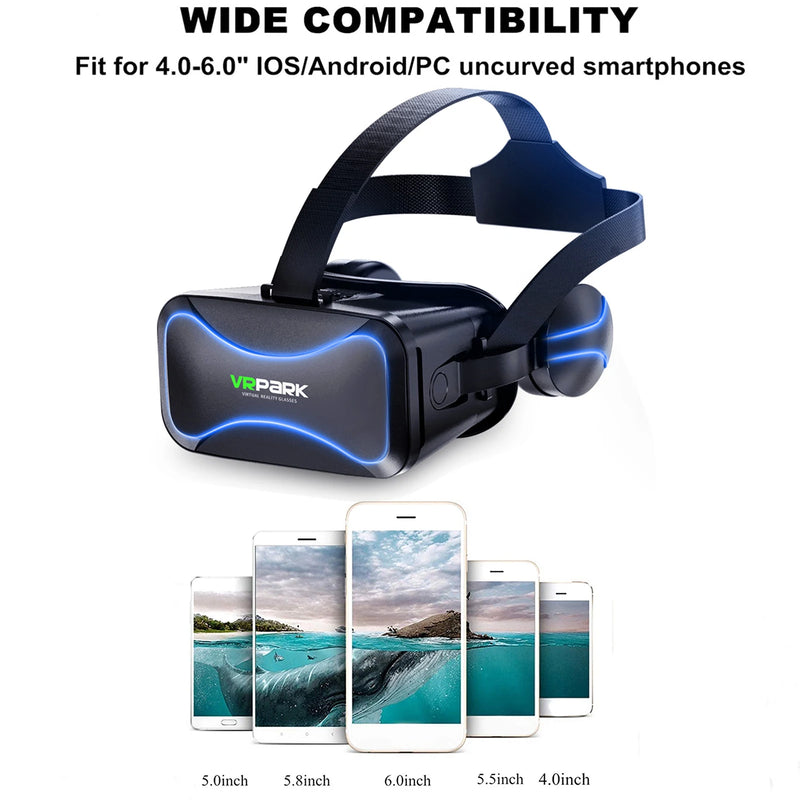 2021 VR Glasses Suit High-quality Adjustable Device with Handle 3D Virtual Reality Helmet Bluehooth 3.0 /IOS/PC Hot