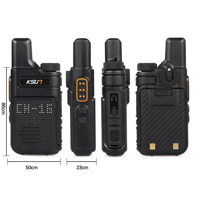 KSUN X-M6 Mini Two Way Radio FRS PMR 446 Walkie Talkie Profesional Portable Small Radios Comunicador Transceiver Station 1or 2