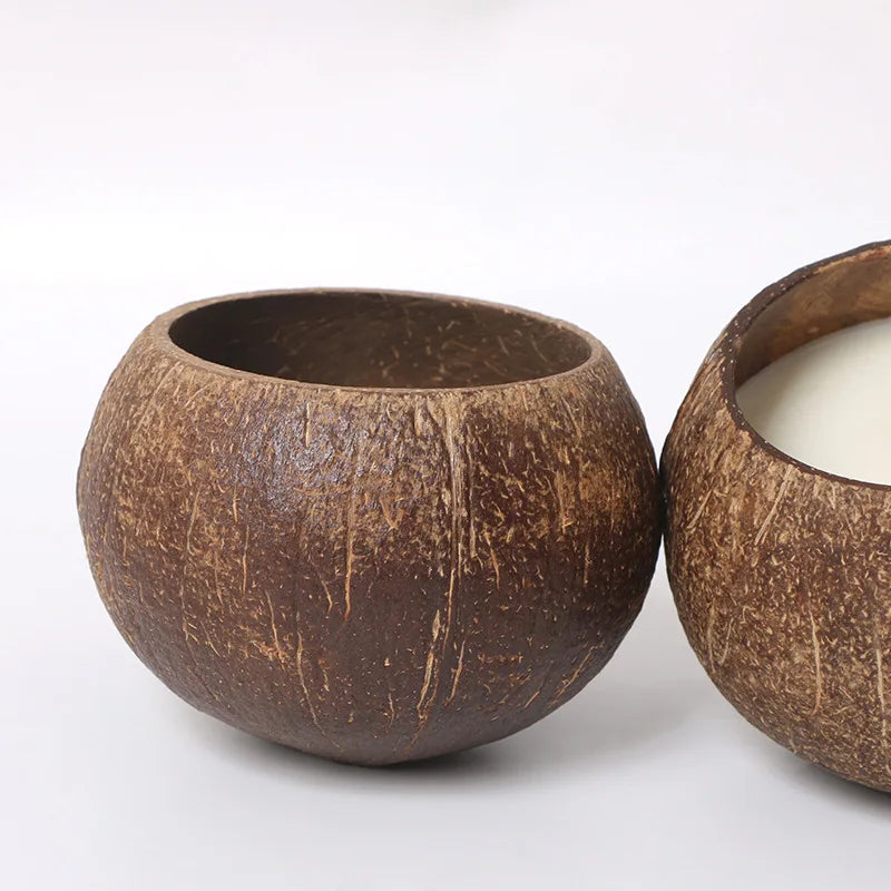 Creative Coconut Shell Candle Holder (No Candle) Coconut Candlestick Romantic Decor Household Ornaments