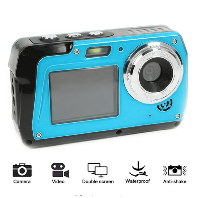 Professional 48MP Underwater Camera 16 Zoom Point Shoots Sports Waterproof Digital Camera HD 1080P Dual Screen Video Camcorder