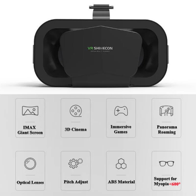 3D Virtual Reality VR Glasses For Phone Mobile Smartphones 7 Inch Headset Helmet With Controllers Game Wirth Real Viar Goggles