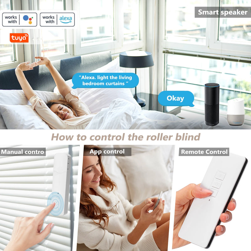 Tuya WiFi Curtain Motor Intelligent Pull Bead Intelligent Household Hotel Electric Curtain Motors Mobilephone APP Control Voice