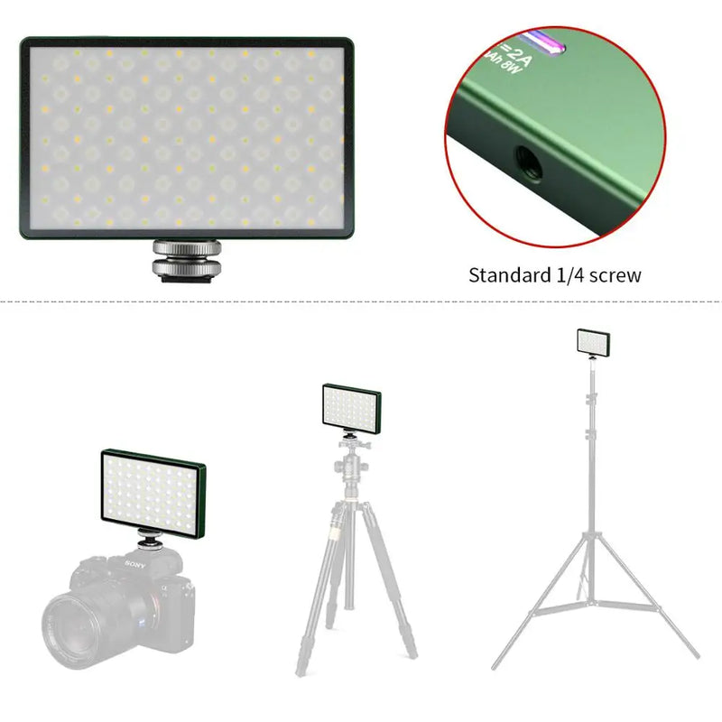 Soonpho P10 RGB LED Video Light Full Color Output Camera Light Kit Dimmable 2500K-8500K Bi-Color Panel Light CRI 95+ Video Light