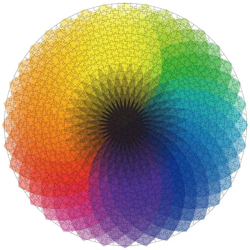 65CM Round Puzzle 1000 Pieces Kid 3D Earth Moon Constellation Rainbow Paper Assemble Jigsaw Puzzle Games Education Toy For Adult