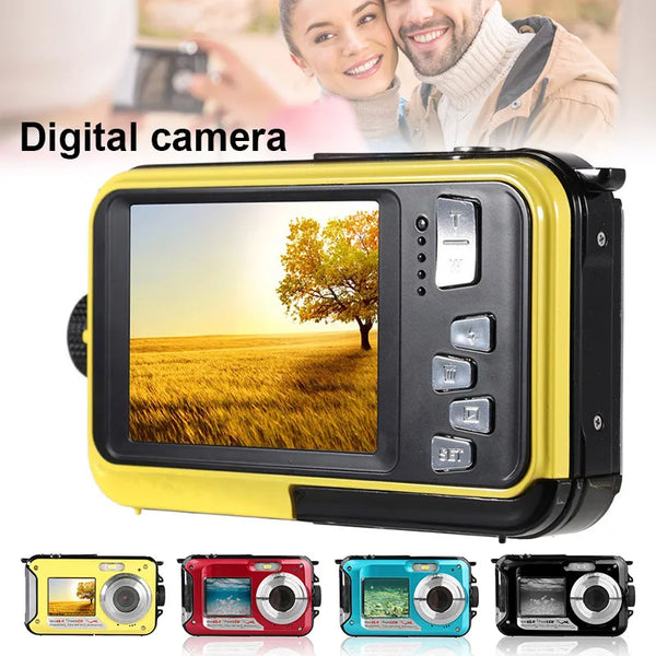 48MP Underwater Waterproof High Definition Digital Camera Dual Screen Video Camcorder Point and Shoots Digital Camera