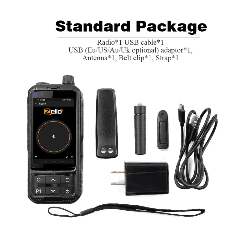 ANYSECU 4G Network Radio A970S Android 9.0 LTE PTT POC Walkie Talkie Mobile Phone Compatible with Zello Real-ptt pocstar