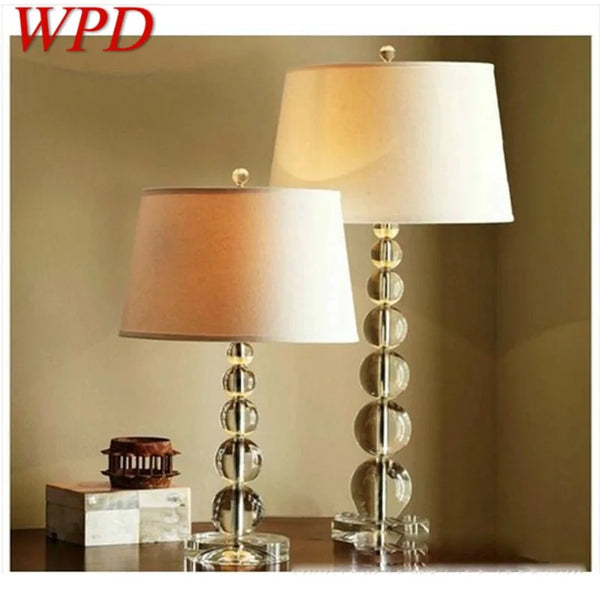 WPD Creative Table Lamp Contemporary LED Crystal Gourd Shade Desk Light Decorative for Home Bedroom