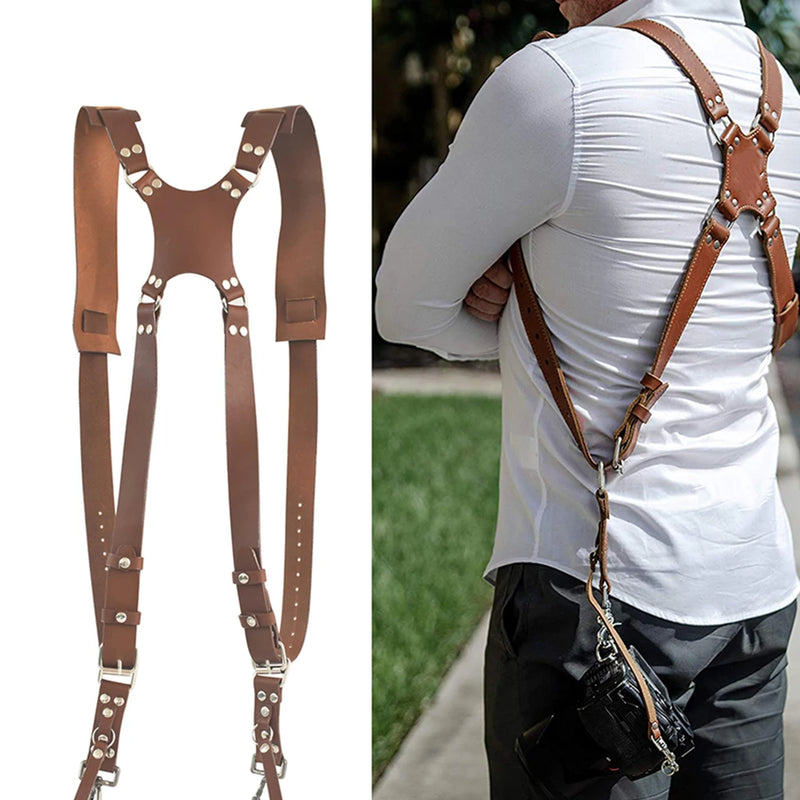 High Quality Camera Shoulder Strap Camera Adjustable Double Shoulder Leather Harness Photography For Nikon Camera Accessories