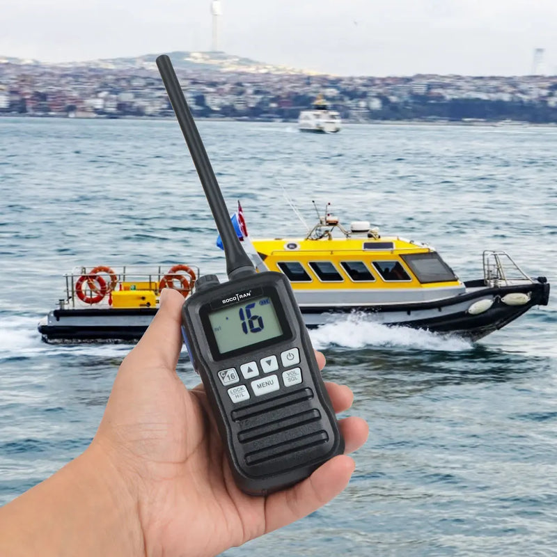 Socotran RS-25M Portable Two way Radio VHF156.000-162.000MHz IP-X7 Waterproof Marine Walkie Talkie w/ INT,USA,CAN Channel Group