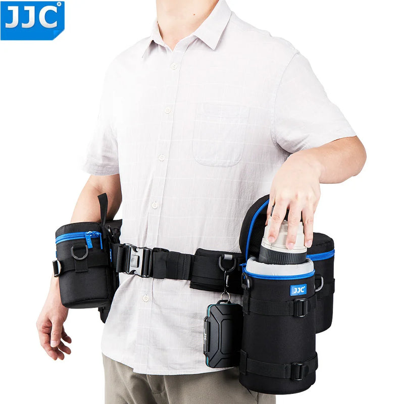 JJC Multi-Functional Photography Belt & Harness System SLR Camera Fixed Fast Hanging Waist Band For JJC DLP Series Lens Pouches