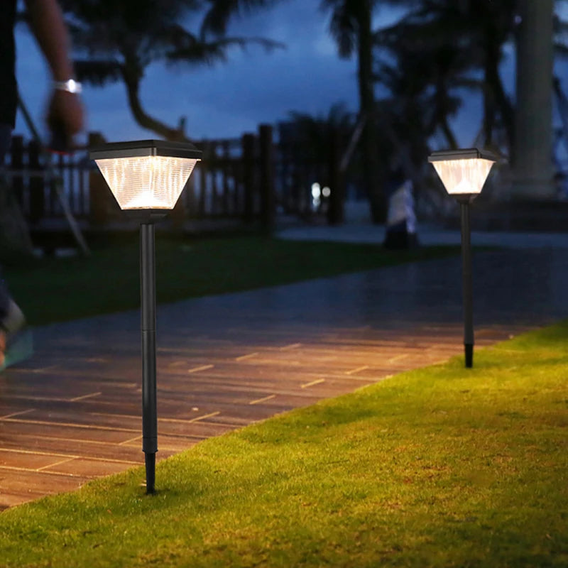 LED Solar Lamp Outdoor waterproof Torch Lights Solar Pathway Landscape Light Solar Lawn Lamp For Yard Patio Garden Decor