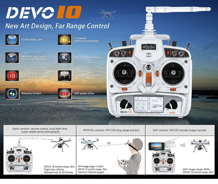 Walkera F210 3D Edition With  Devo 10 Remote Control Racing Drone 700TVL Camera  OSD Quadcopter  RTF