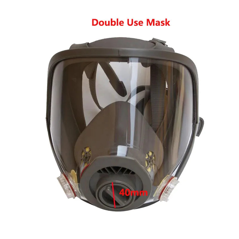 Industrial Double Use Full Face Gas Mask Facepiece Painting Spraying Chemical Respirator DustProof gas masks Replace 6100 Type