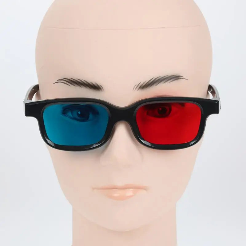 High Quality Black Frame Red Blue Universal 3D Glasses For Dimensional Anaglyph Movie Game DVD 3D Glasses Perspective Glasses