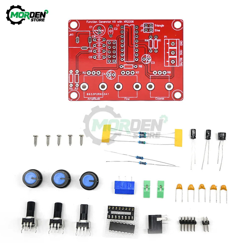 DC 9-12V XR2206 Function Signal Generator DIY Kit Sine/Triangle/Square Output 1Hz -1MHz Signal Generator  Adjustable module