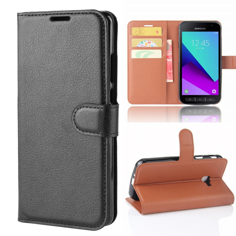 Wallet Cover Card Holder Phone Case for Samsung Galaxy Xcover 4 4s G390F G398F XCover4 Pu Leather Case Protective Shell