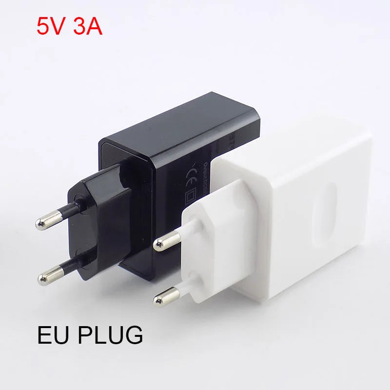 5V 1A 2A 3A Travel USB Adapter Phone Charger Power Supply Adapter Wall Desktop Charger Power Bank EU/US Plug Portable