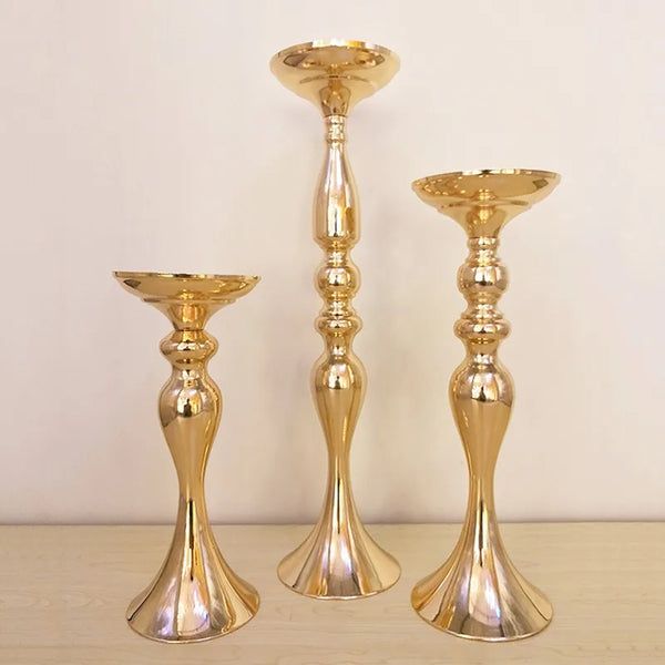 Metal Mermaid Candle Holders Stand Golden Silver White Mermaid Flower Vase Candlestick Road Lead Candelabra Wedding Decor