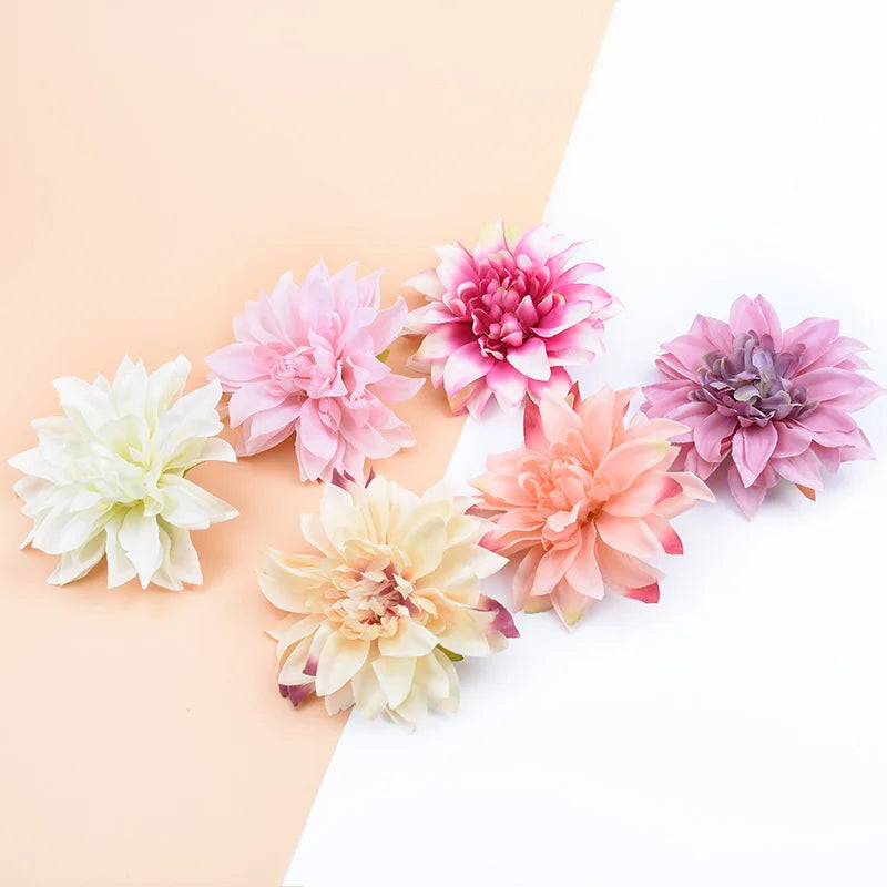 10pcs 10CM Artificial Plants Decorative Flowers Silk Gerbera Christmas Decor for Home Wedding Diy Wreath Fake Stamen Brooch