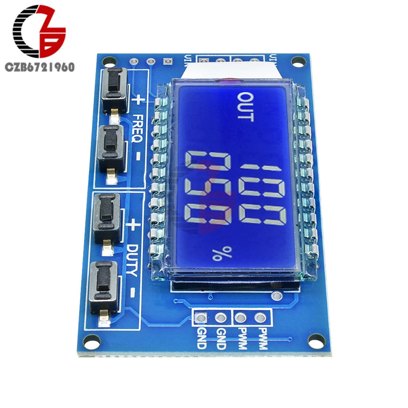 1Hz-150Khz Signal Generator Module Adjustable PWM Pulse Frequency Function Generator Duty Cycle TTL LCD Display 5V DC 12V 24V