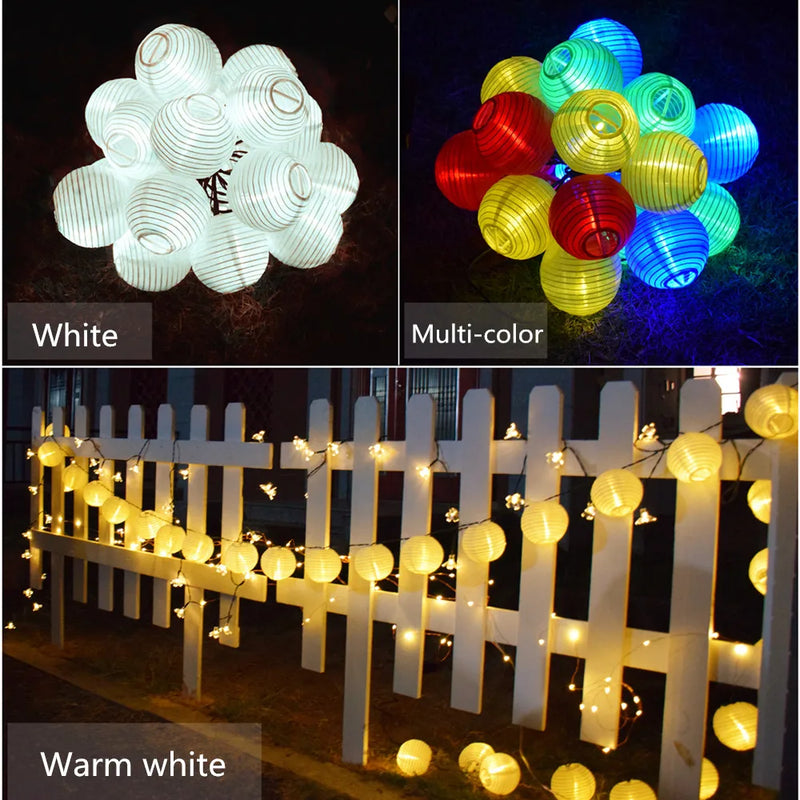 Solar Led Light Outdoor Garland Lantern Solar Lamp Garden String Lights Street Garland Christmas Decoration LED Lantern