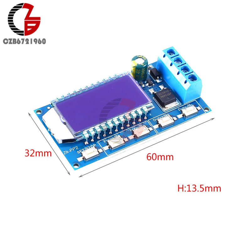 Adjustable PWM Pulse Signal Generator 1CH 1-150KHz 8A Driver Module LCD Frequency Duty Cycle for LED Light Motor Solenoid Valve