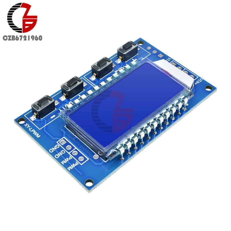 1Hz-150Khz Signal Generator Module Adjustable PWM Pulse Frequency Function Generator Duty Cycle TTL LCD Display 5V DC 12V 24V